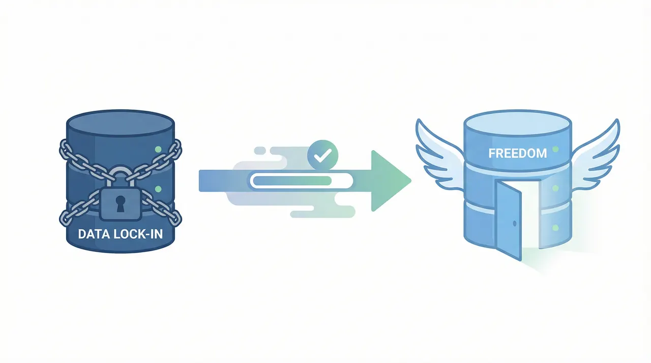 Breaking free from data lock-in: Journey from locked database to freedom and data ownership